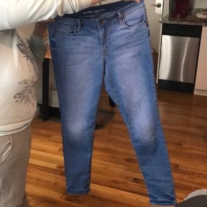 Blue mid-rise jeans. Size 10 regular